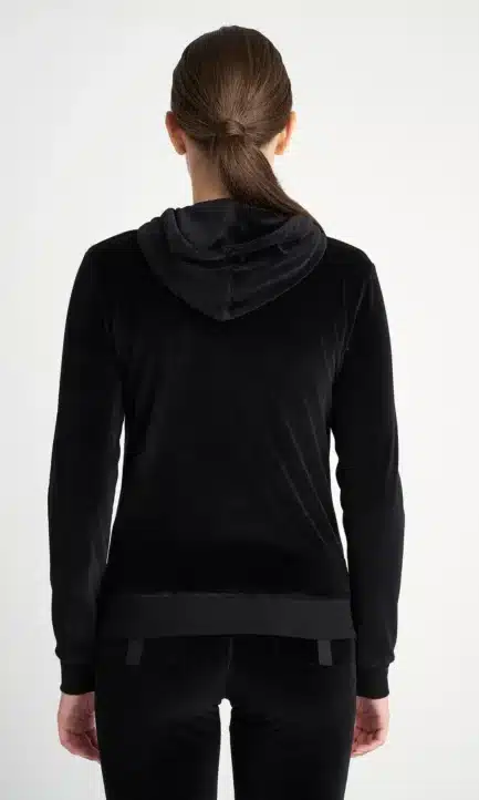 SugarFree Κλασική Βελουτέ Ζακέτα με Κουκούλα 23833007 Black