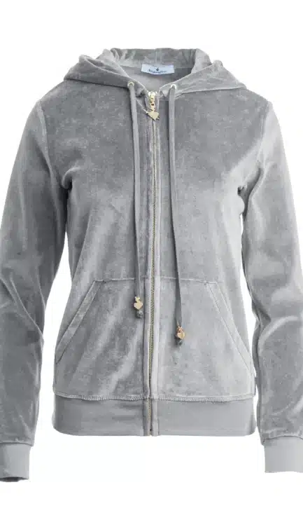 SugarFree Κλασική Βελουτέ Ζακέτα  Με Κουκούλα 19833000 Grey