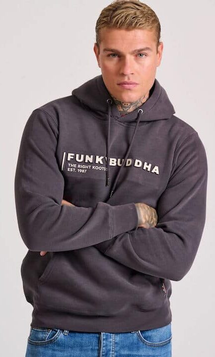 Ανδρικό φούτερ με κουκούλα και 3D branded τύπωμα FUNKY BUDDHA FBM010-015-06 (Copy)