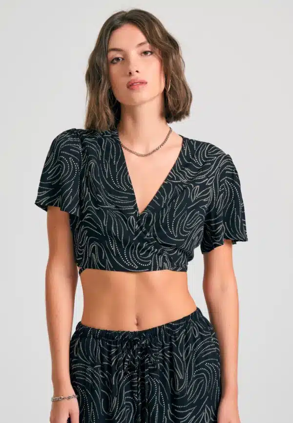 Funky Buddha Γυναικείο Cropped Τοπ FBL011-100-17 - Image 3