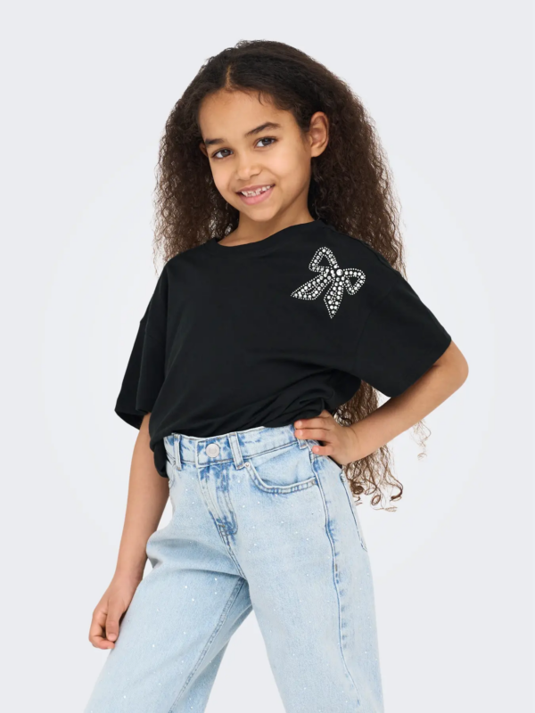 ONLY kids Κοντομάνικη Μπλούζα Με Στρας 15342475