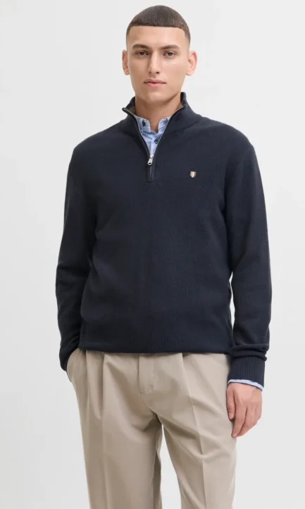 JACK & JONES Ανδρικό Πλεκτό Πουλόβερ 12284355 Half Zip