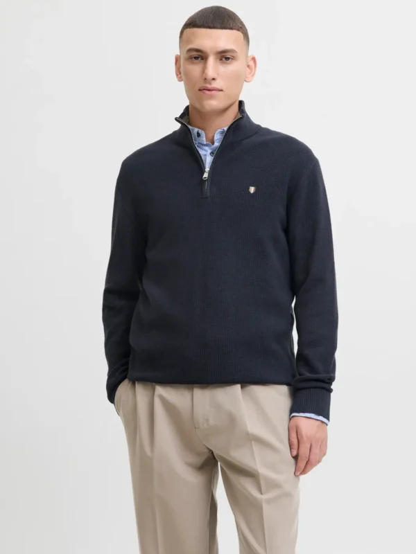 JACK & JONES Ανδρικό Πλεκτό Πουλόβερ 12284355 Half Zip