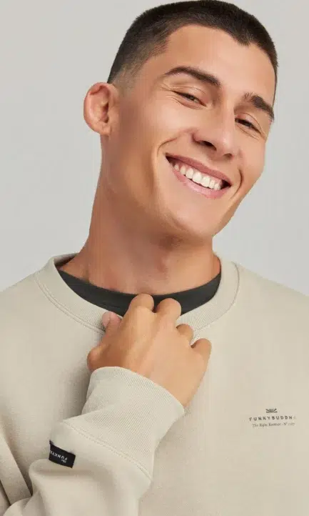 Funky Buddha Ανδρικό Φούτερ με Λαιμόκοψη FBM012-003-06