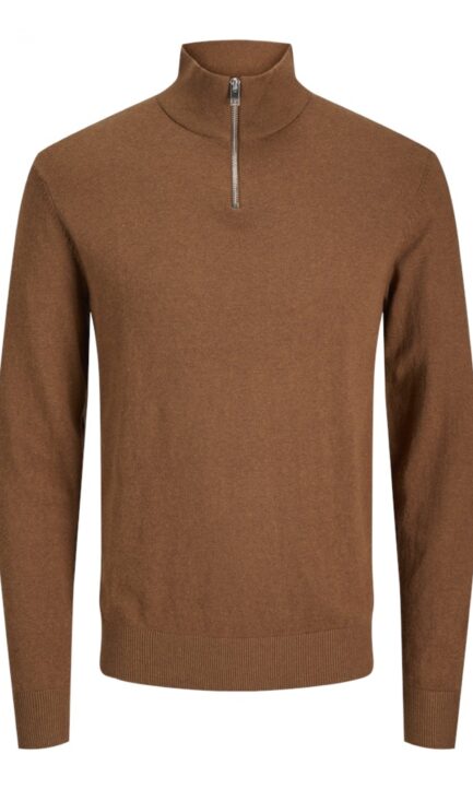 JACK & JONES Ανδρικό Πλεκτό Πουλόβερ JJEEMIL 12189339 Half Zip