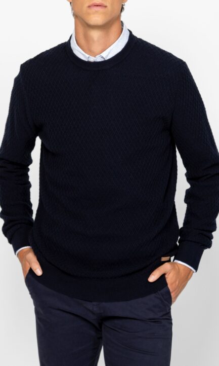 Heavy Tools Helvetw Ανδρικό Πλεκτό Πουλόβερ Navy