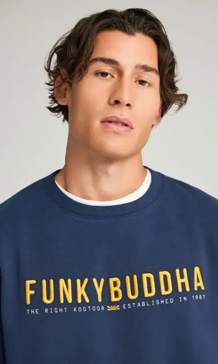 Funky Buddha Ανδρικό Φούτερ με Λαιμόκοψη FBM012-004-06
