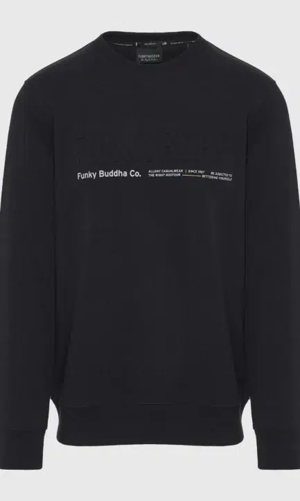 Funky Buddha Ανδρικό Φούτερ με Λαιμόκοψη FBM012-008-06
