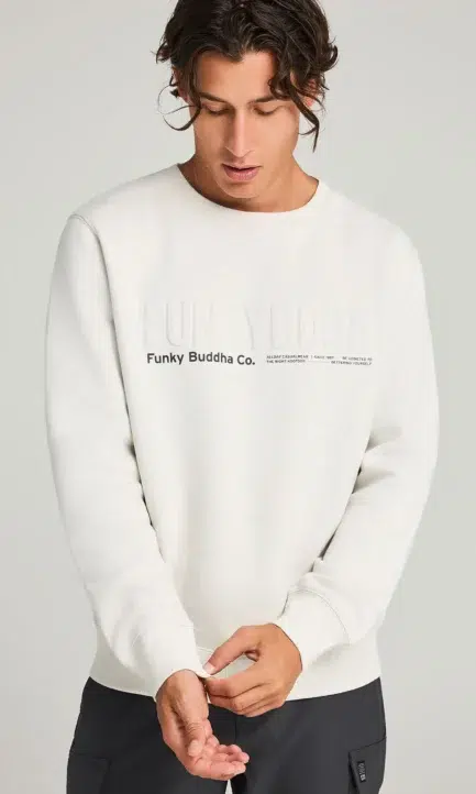 Funky Buddha Ανδρικό Φούτερ με Λαιμόκοψη FBM012-008-06