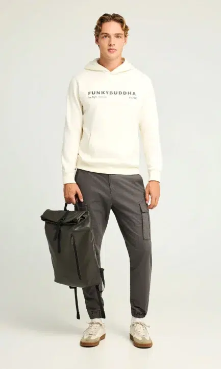 Funky Buddha Ανδρικό Φούτερ με Κουκούλα FBM012-074-06