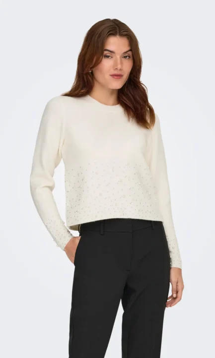 JDY Pearl Γυναικείο Πλεκτό Πουλόβερ με Πέρλες 15351912