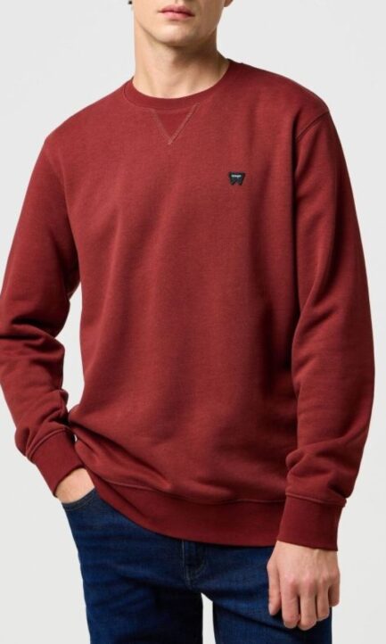 Wrangler Sign Off Crew Fired Brick Ανδρικό Φούτερ 112371464