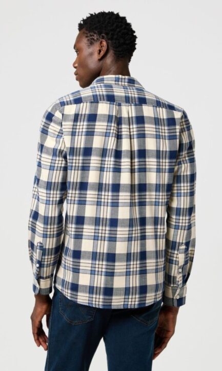Wrangler 1PKT Indigo Shirt Ανδρικό Πουκάμισο 112371652