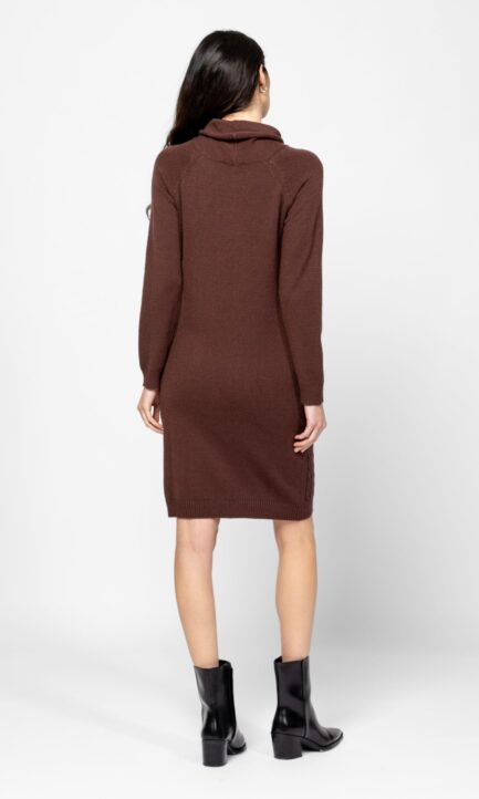 HEAVY TOOLS Heir Espresso Γυναικείο Πλεκτό Φόρεμα T54012