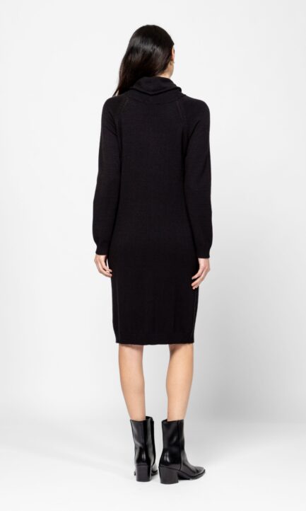 HEAVY TOOLS Heir Black Γυναικείο Πλεκτό Φόρεμα T54012