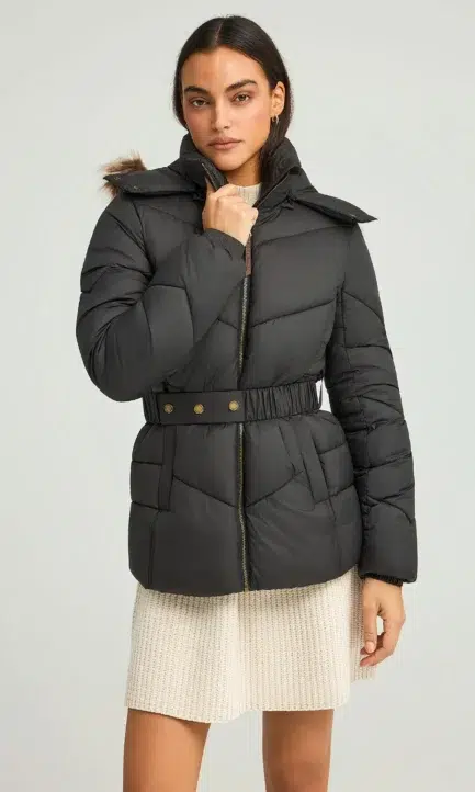 Funky Buddha Καπιτονέ puffer μπουφάν με κουκούλα FBL012-100-01