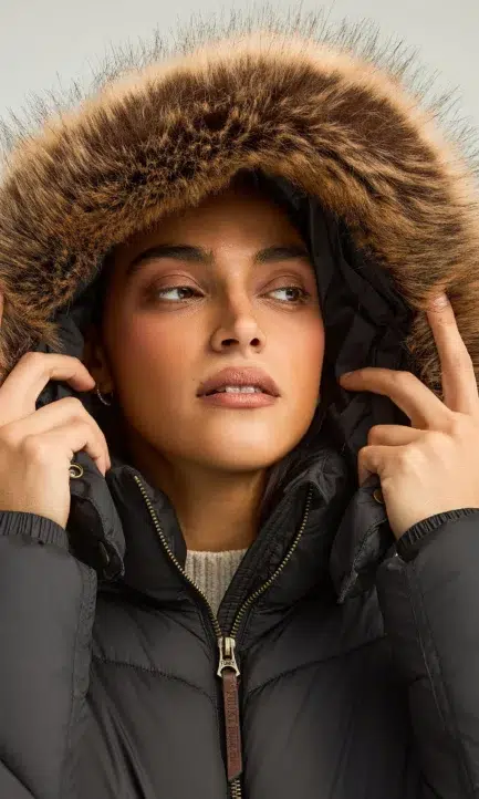 Funky Buddha Καπιτονέ puffer μπουφάν με κουκούλα FBL012-100-01