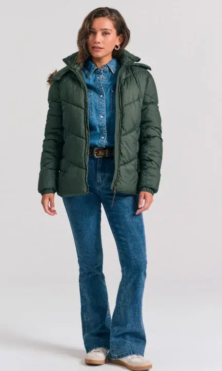 Funky Buddha Καπιτονέ puffer μπουφάν με κουκούλα FBL012-100-01