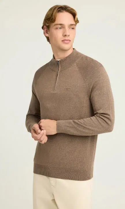 Funky Buddha Ανδρικό Ηalf-Ζip Πλεκτό Πουλόβερ FBM012-003-09