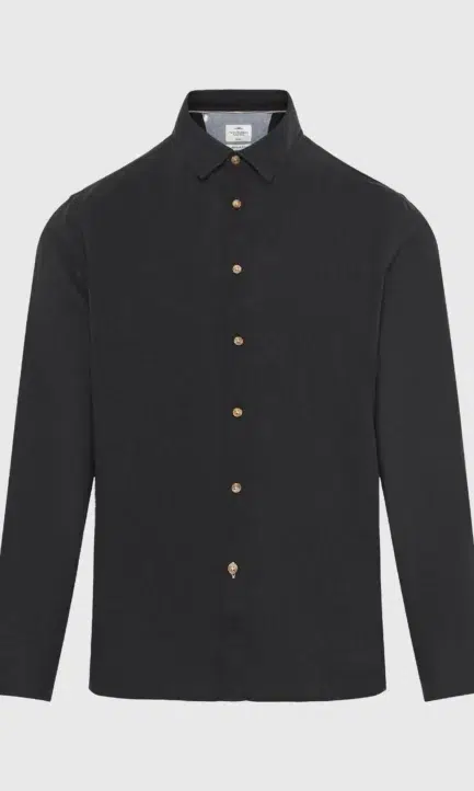 Funky Buddha Ανδρικό Λινό Πουκάμισο FBM013-001-05