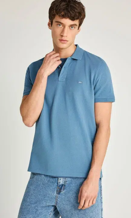 Funky Buddha Aνδρική μπλούζα πόλο από βαμβάκι FBM013-001-11