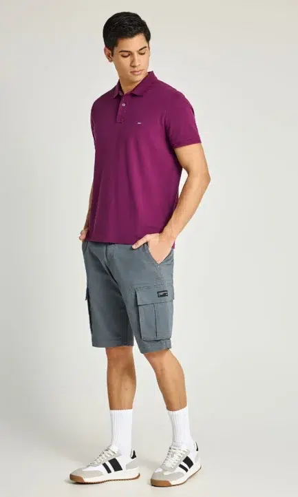 Funky Buddha Aνδρική μπλούζα πόλο από βαμβάκι FBM013-001-11